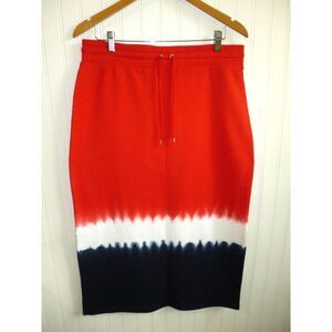 Lauren Ralph Lauren Skirt Womens Large Red White Blue Maxi‎ Drawstrings Pull On